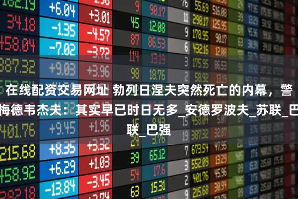 在线配资交易网址 勃列日涅夫突然死亡的内幕，警卫梅德韦杰夫：其实早已时日无多_安德罗波夫_苏联_巴强